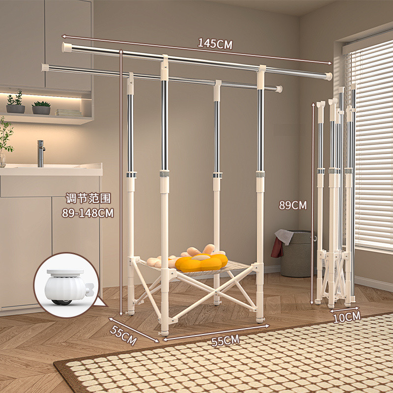 Balcony Foldable Drying Rack Simple Drying Rack Stall 3 Seconds ...