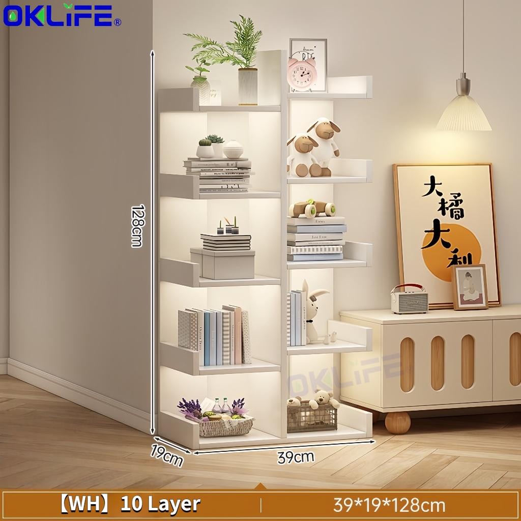 Narrow Floor-to-Ceiling Storage Bookshelf and Office Display Cabinet view 11