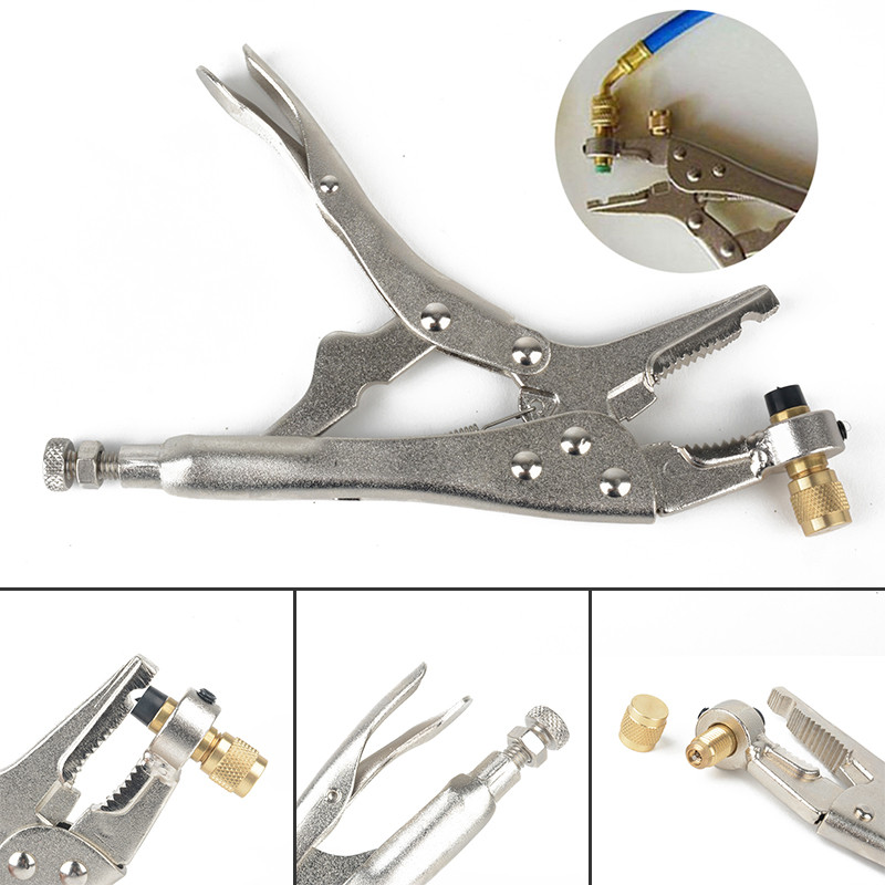 Air Conditioner Refrigerant Recovery Tube Locking Plier Welding Tool