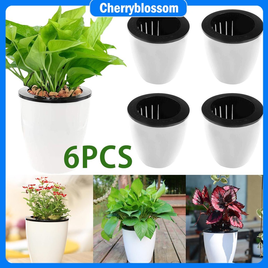 6 Pack Self Watering Pots for Indoor Plants 4.7 Inch Self Watering ...