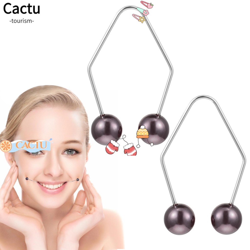 CACTUS 1 Pair Dimple Maker for Cheeks, Alloy Facial Beauty Tools Dimple ...