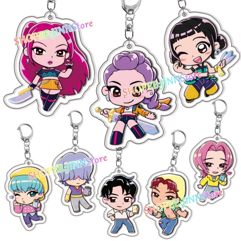 -JINN-KPOP DEMON HUNTERS Acrylic Keychains Huntrix Collectible Bag ...