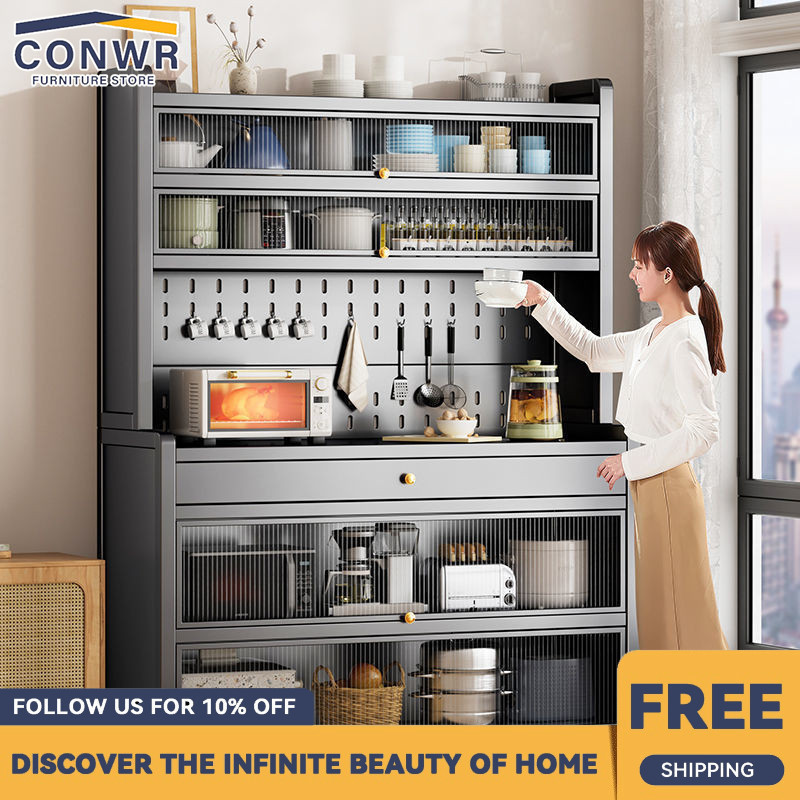 CONWR Kitchen Cabinet Multifunctional Kitchen Rack Home Storage Cabinet ...
