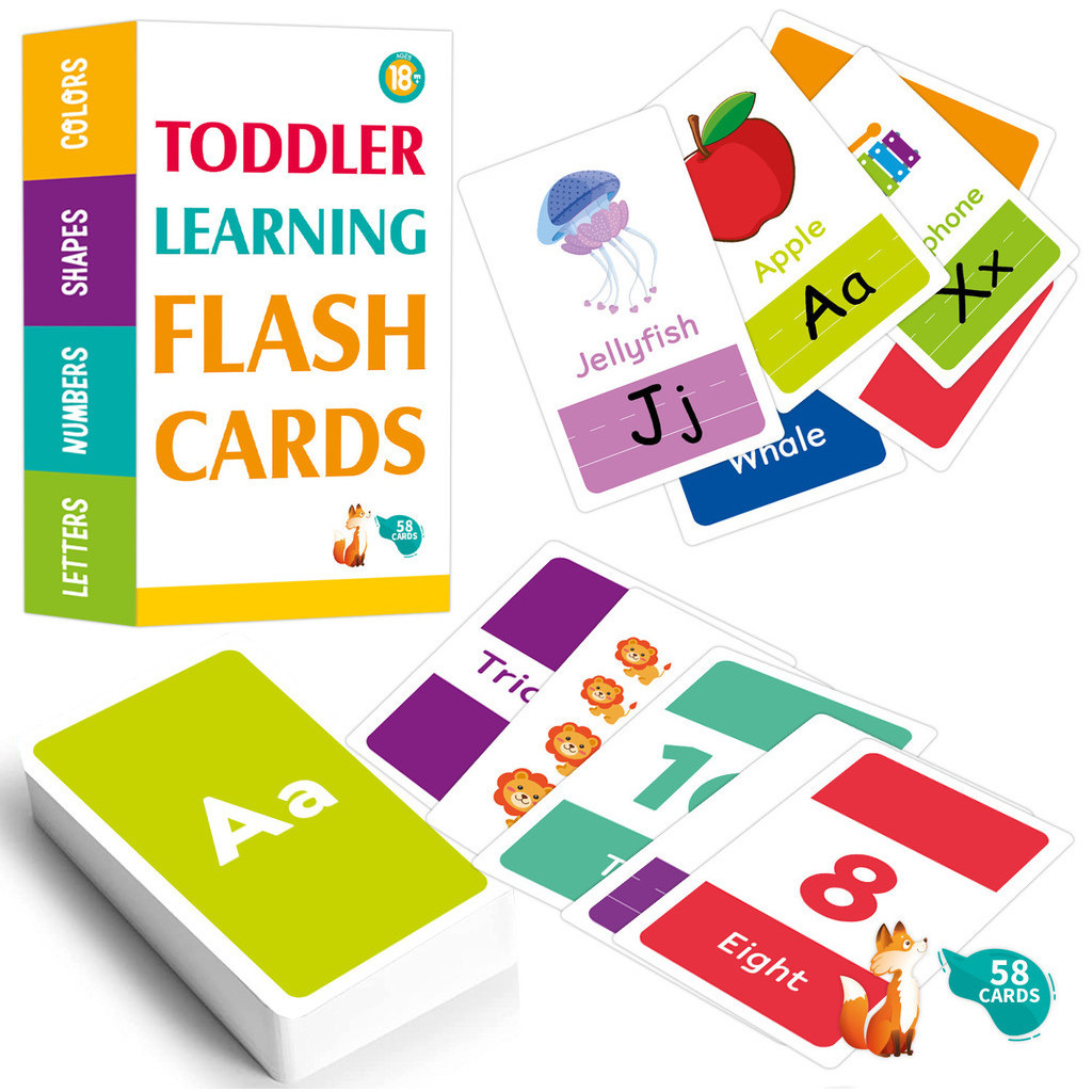 Children Flash Cards ABC Letter / Number / Shapes / Colors for Baby ...