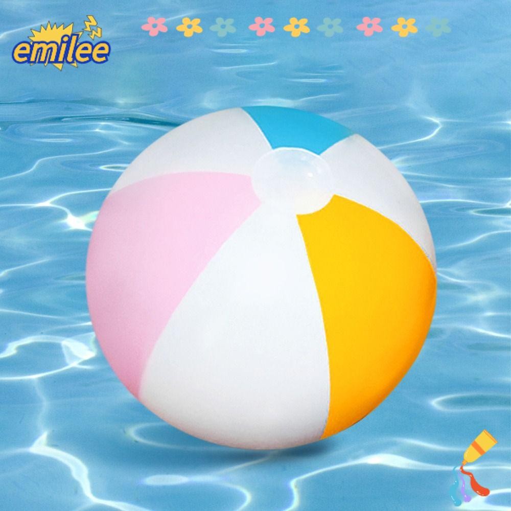 EMILEE Inflatable Beach Ball, Big PVC Rainbow Beach Ball, Fun Party Toy ...
