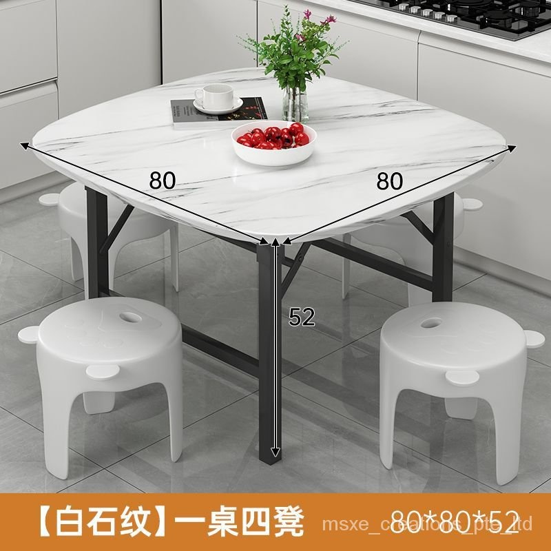 Folding Table Dining Table Household Dining Table round Outdoor Low ...