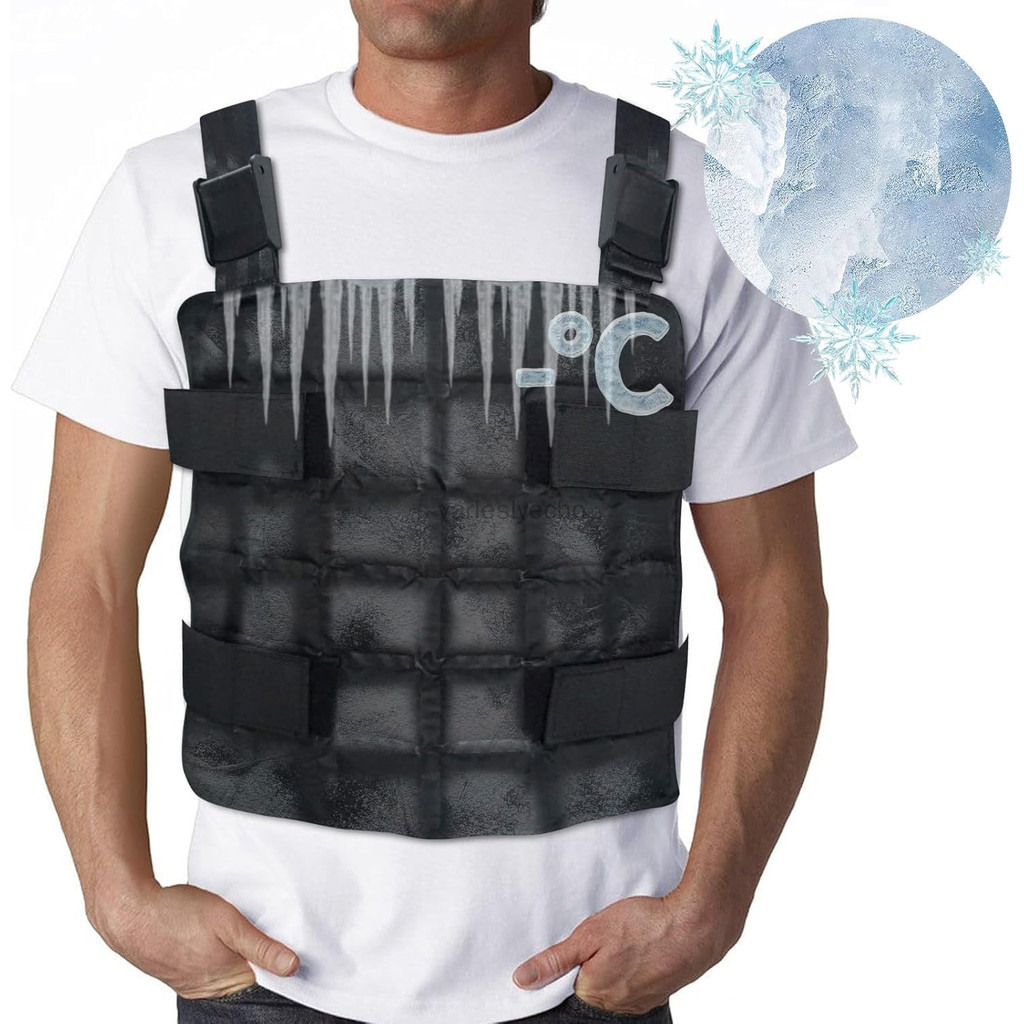 Ice Cooling Vest Neck Cooler for Hot Weather, Reusable Ice Pack Vest ...