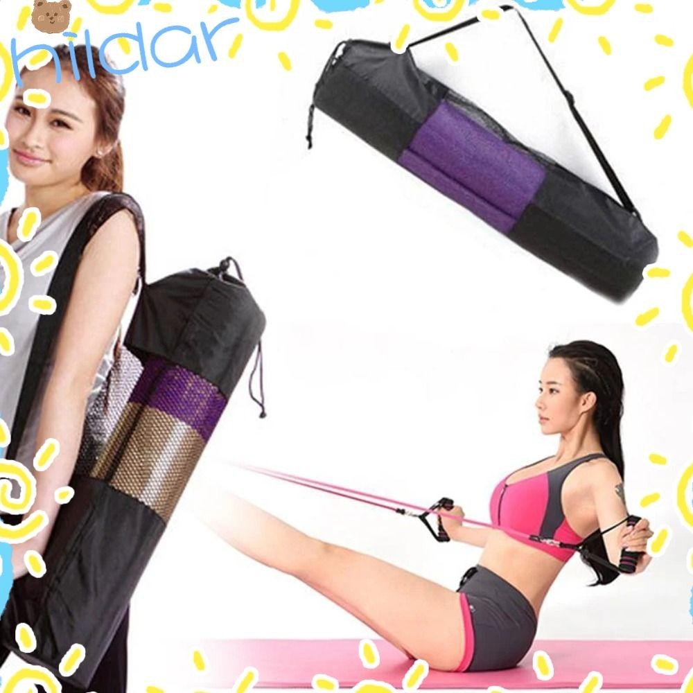 HILDAR Yoga Mat Bag Stretching Abdominal Muscles Breathable Yoga Mat Pack Fitness Supplies Storage Mesh Adjustable Strap Waterproof Yoga Sports Bag Men Women Shopee Singapore