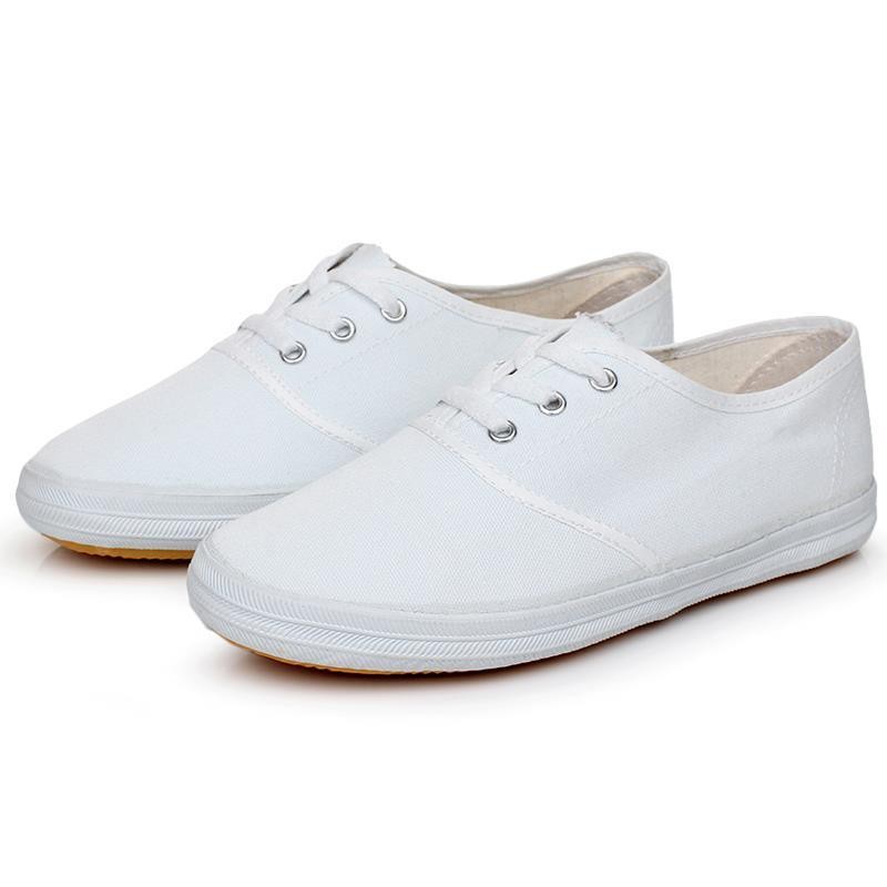 jf6 White shoes gymnastics performance white shoes white shoes white net shoes canvas shoes for men and women Shopee Singapore