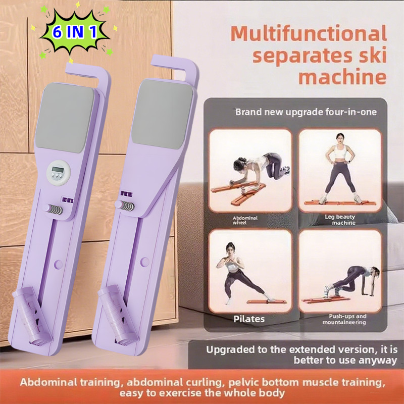 6 IN 1 Split Abdominal Board with Removable Handrails Ski Machine ...