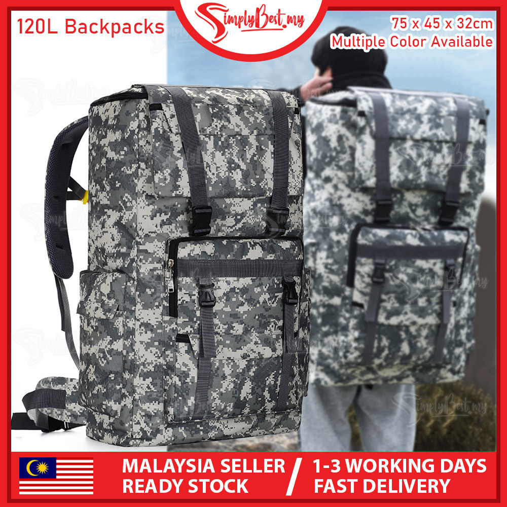SIMPLYBEST 120L Ultra Large Camping Hiking 120L Backpack Tactical ...