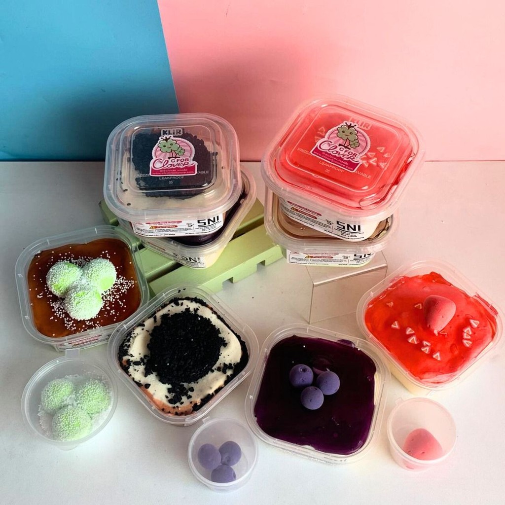 Cforclover SLIME DESSERT BOX SNI Children's Toys jelly Fun Educational ...