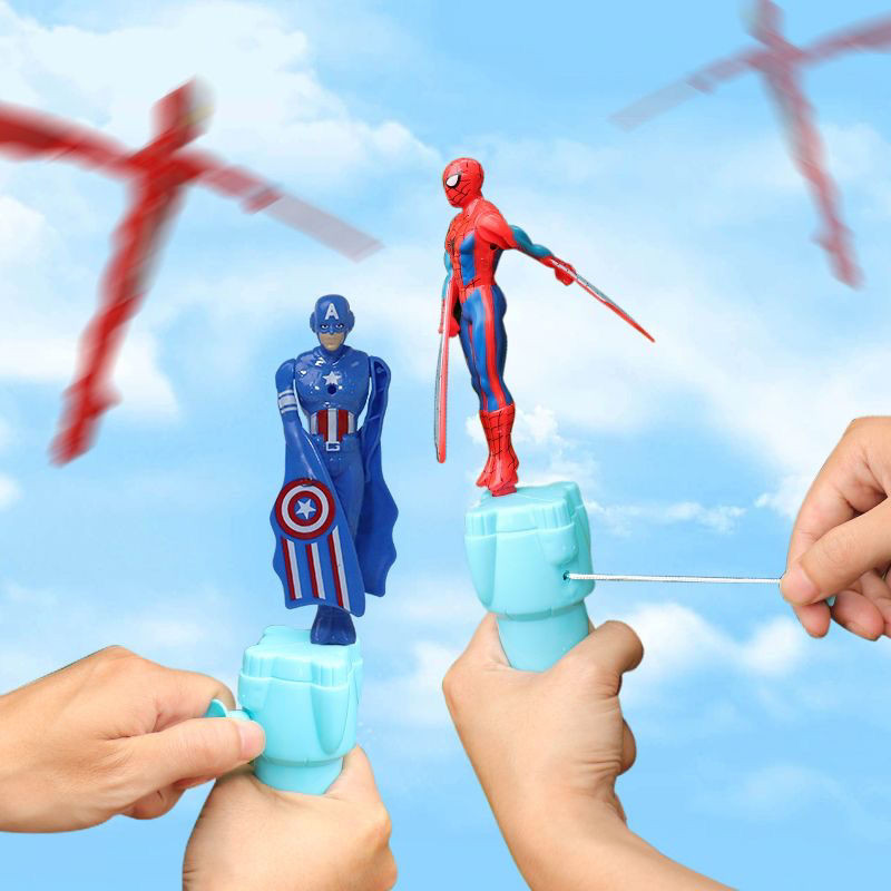 Flying Pull Line Superman Flying Ultraman Flying Bamboo Dragonfly ...