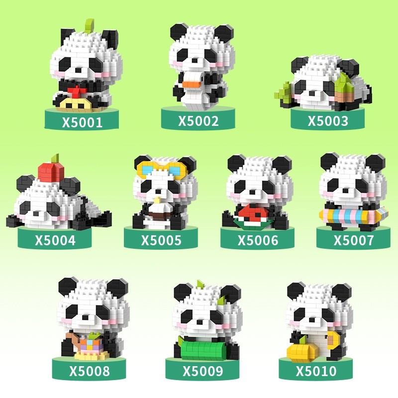 Panda Mini Nano Building Block Toys Cartoon Educational Toys Mainan ...
