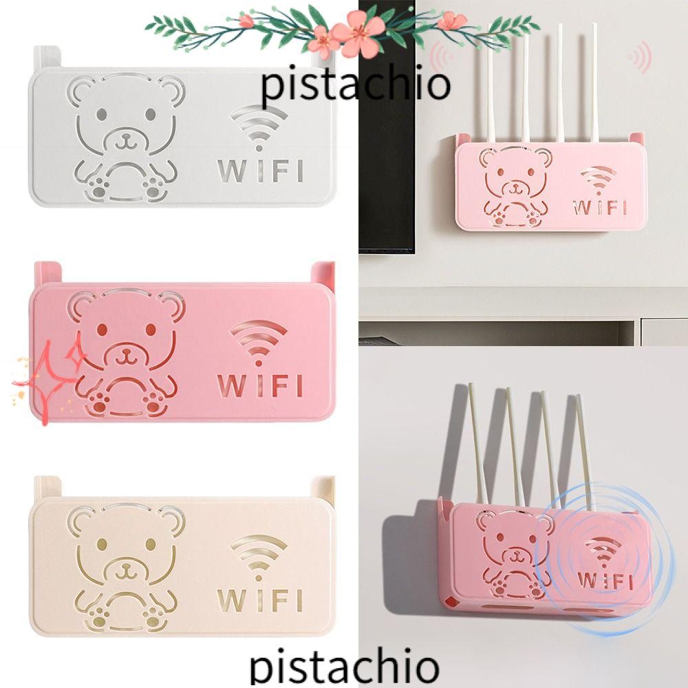PISTACHIO Router Rack, Wall Mounted Punch-Free WiFi Router Shelf ...