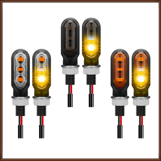 Jaz Motorcycle Turn Signals, 3led Front & Rear Motorcycle Flowing 