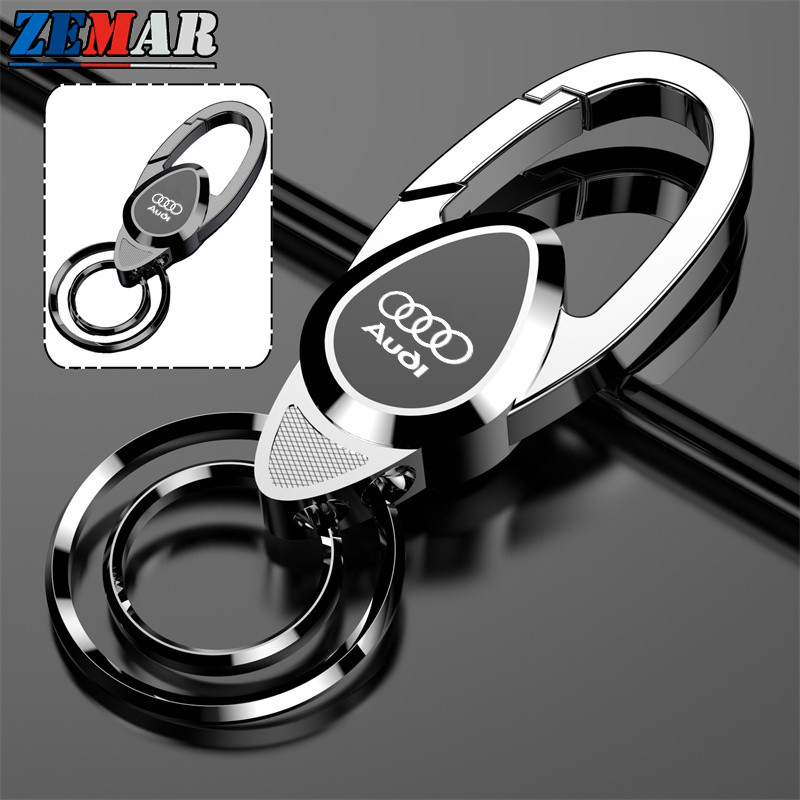 Audi Metal Car Keychain Motorcycle Key Holder High-end Hanging Key ...