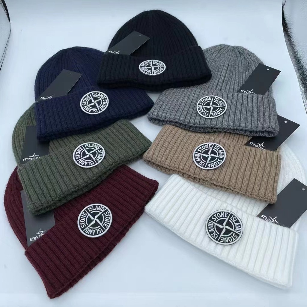 帽子 STONE ISLAND SAND WOOL BEANIE HAT Men's beanies with logo patch | Stone Island