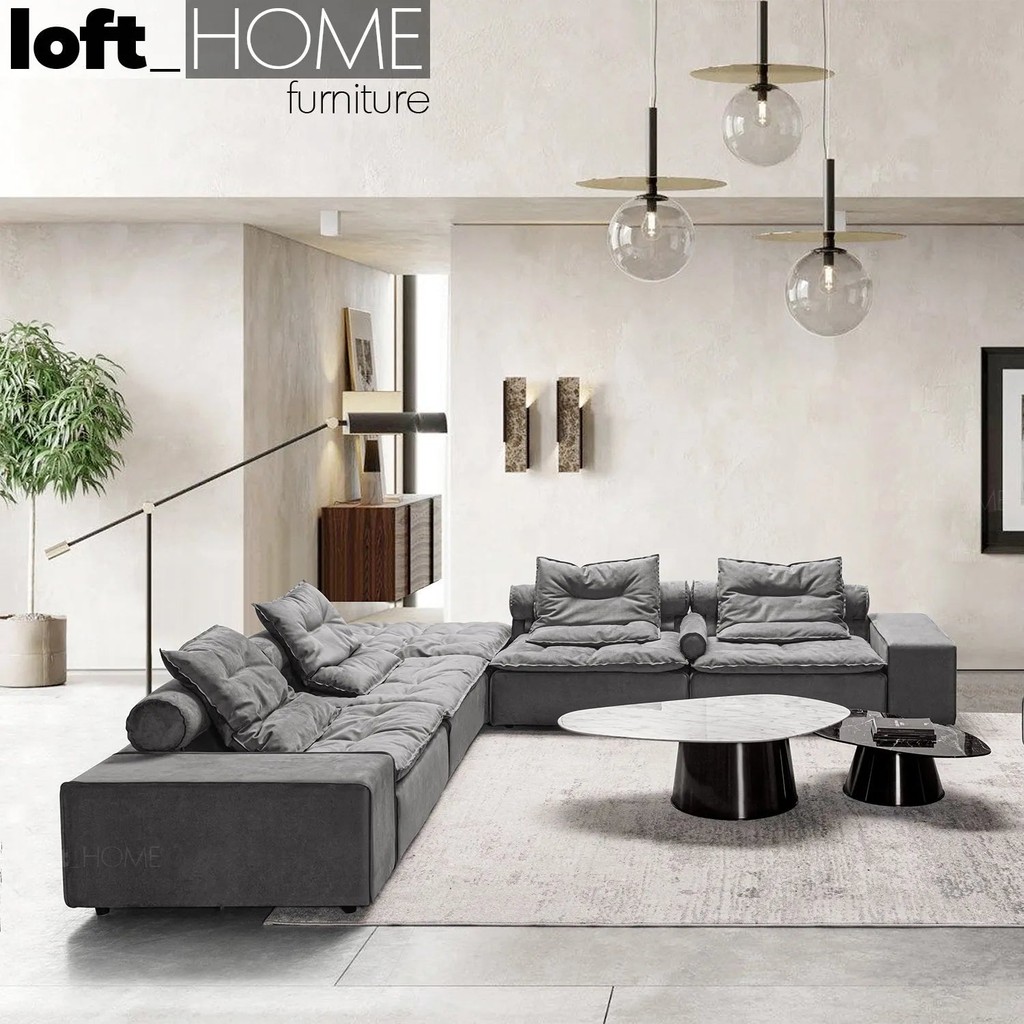 Lofthome Scandinavian Fabric Modular 4.5 Seater Sofa WOOLEN Shopee Singapore