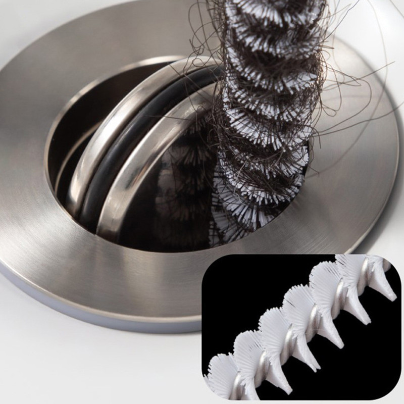 【MA】 Pipe Dredging Brush Bathroom Hair Sewer Sink Cleaning Brush Drain ...