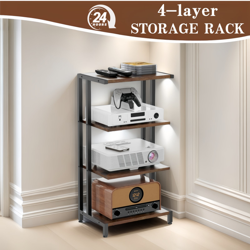 Storage rack 4-layer storage rack Projector rack Record rack | Shopee ...
