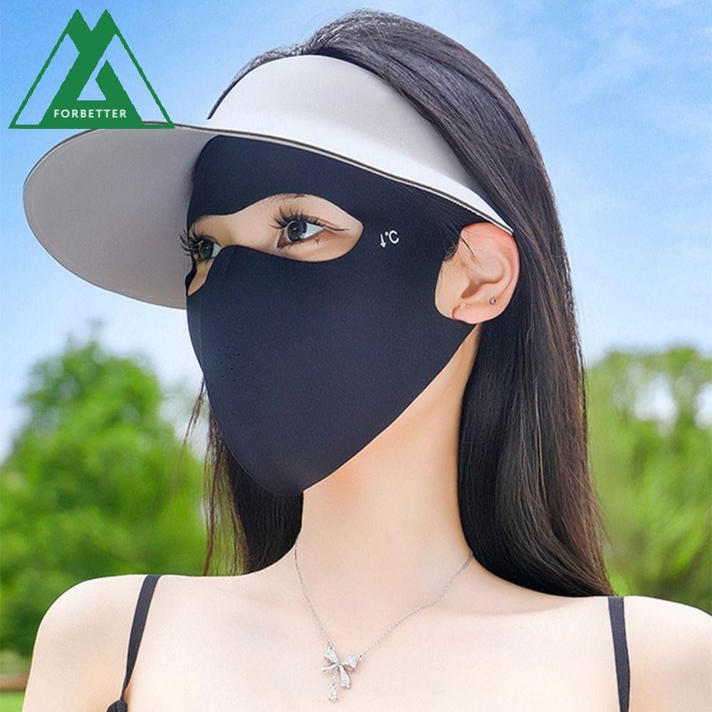 FORBETTER UV Face Mask, Reusable Full-Face Ice Silk Face Cover ...