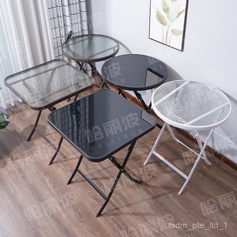 Glass Table Household Small Apartment Rectangular Dining Table round ...