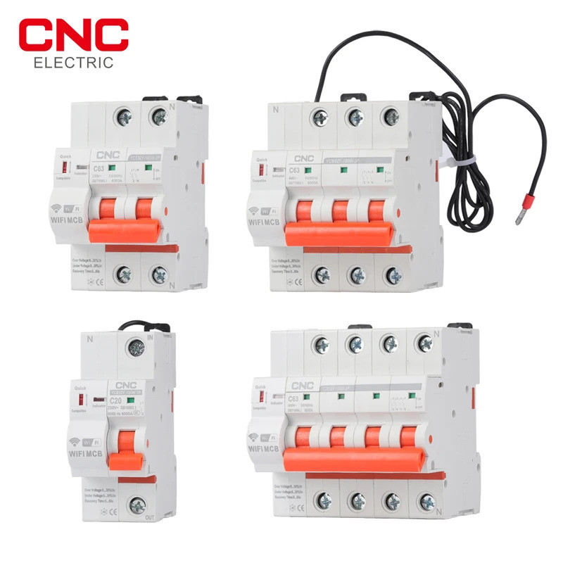 CNC Din Rail Tuya WIFI Circuit Breaker Timer Remote Control APP Smart ...