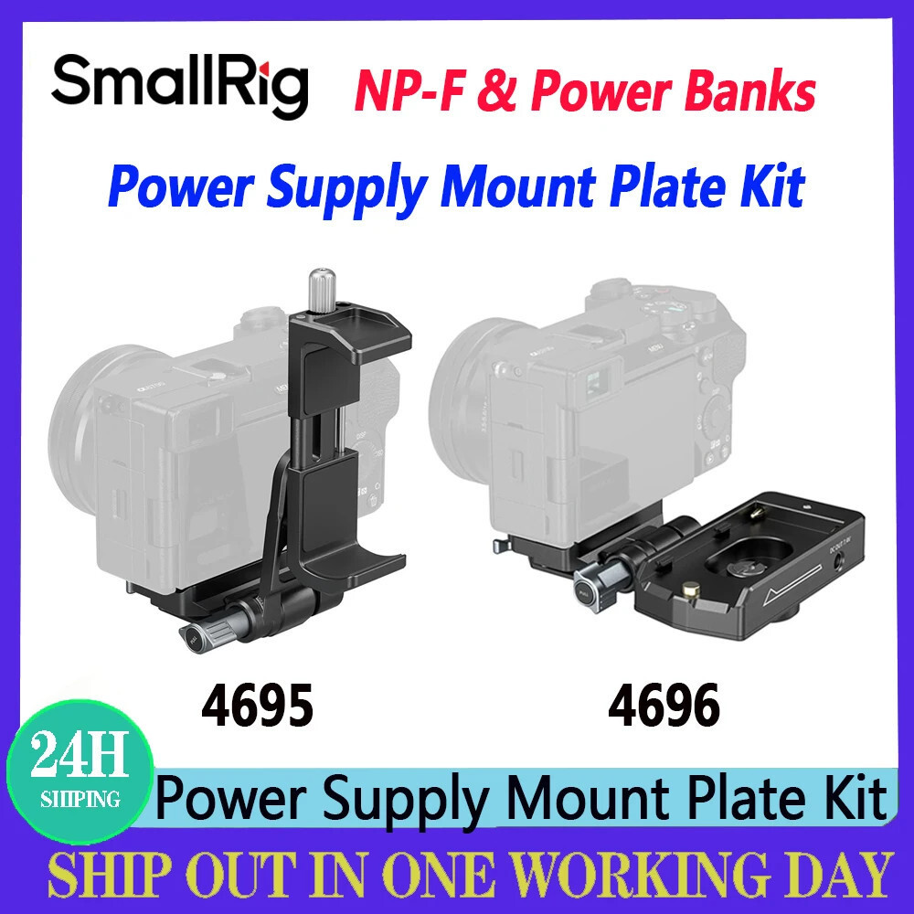 SmallRig 4695 Power Banks Mount Plate Kit 4696 NP-F Battery Adapter ...