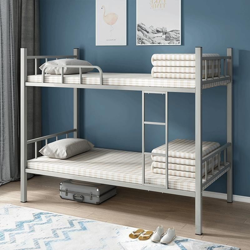 Height-Adjustable Upper and Lower Bunk Iron Double Layer Canopy Bed ...