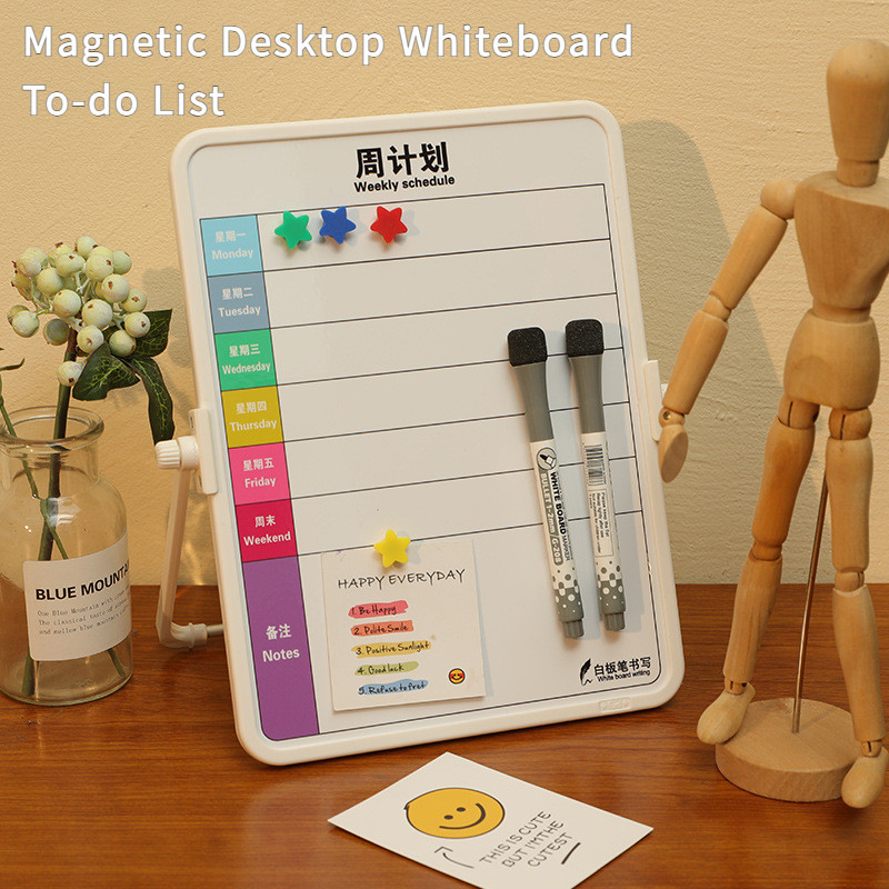 Magnetic Desktop Whiteboard Weekly Schedule Office Learning Writing ...