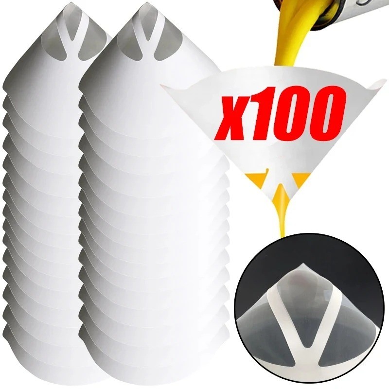 50/100Pcs Disposable Car Paint Spray Mesh Paper Filter Purifying ...