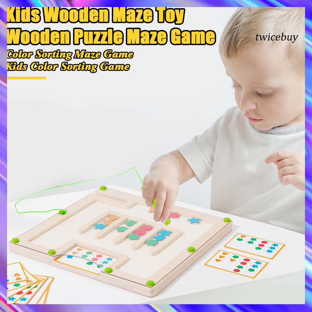 [Twl] ic Puzzle Maze Board Game Color Shape Sorting Counting Matching ...
