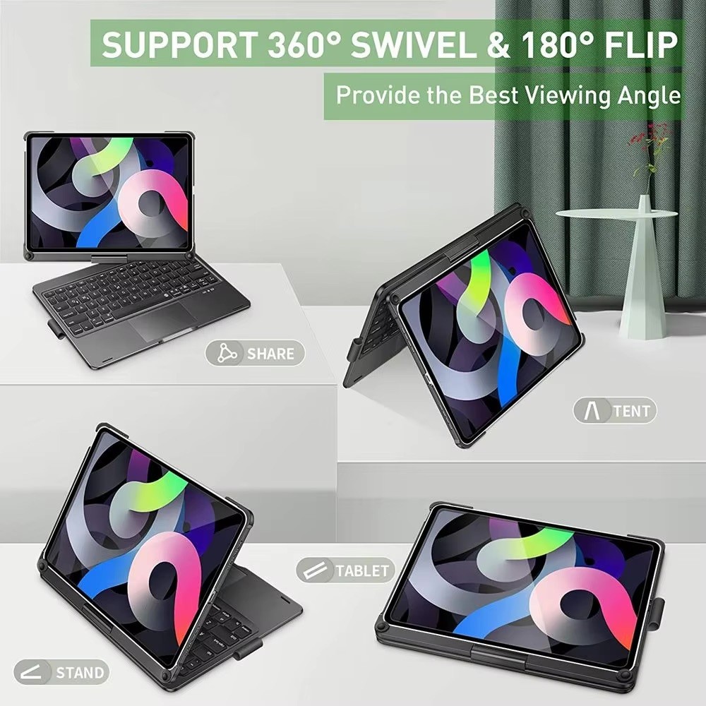 Magic keyboard IPad Gen 11 A16 / 10th 10.9" Pro 11 Air 4 5 Mini 7 6 RGB LED 360 Roate With Touchpad - Gambar 2