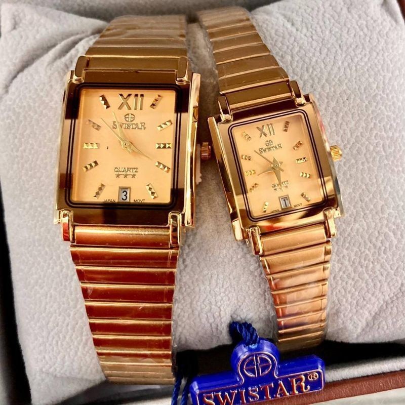 Swistar Couple Watch Stainless Steel Analoge Design | Shopee Singapore