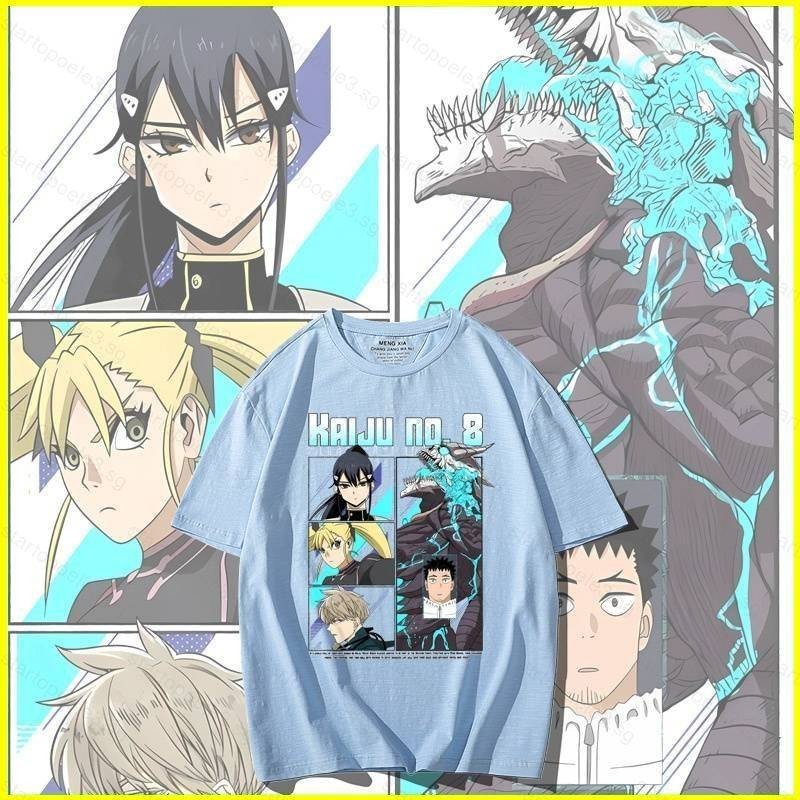 Kaiju Anime No.8 T-Shirt - Kafka Hibino Vintage Design, Loose Streetstyle