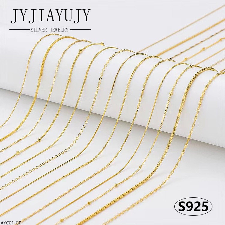 JYJIAYUJY In Stock 100%Sterling Silver S925 Necklace Chain