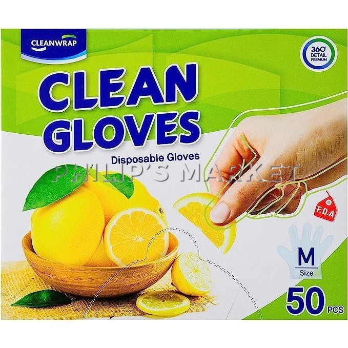 Cleanwrap Clean Disposable Gloves 50pcs | Shopee Singapore