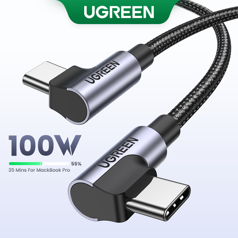 UGREEN 100W 5A USB C To USB C Cable Right Angle PD Fast Charge Type C 90 Degree Power Data Cableph I4086550518 - View #6