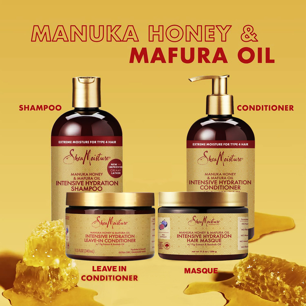 Shea Moisture Manuka Honey & Mafura Oil Intensive Hydration Shampoo ...