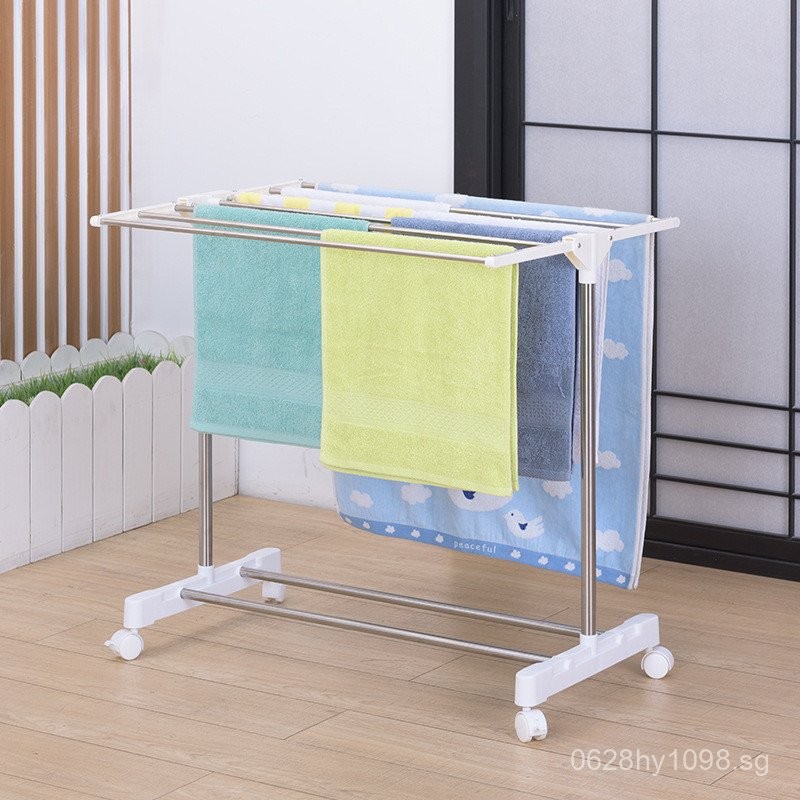 Towel Rack Window Sill Floor-standing Clothes Drying Rack Balcony Sun ...