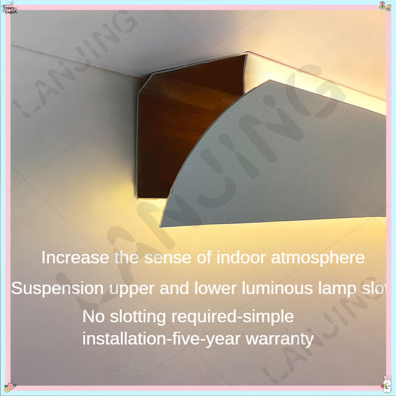 Self-Installed Luminous Plaster Linear Lamp Ceiling-Free Washing Lamp ...