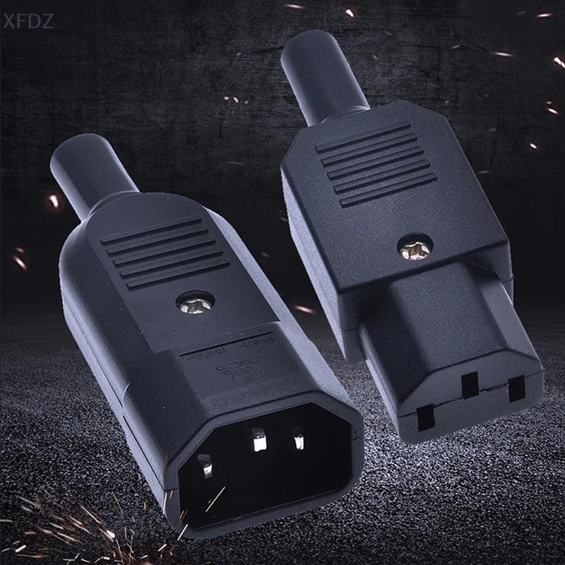 [XFD] 16A 250V ck IEC Straight Cable Plug Connector C13 C14 Female Male ...