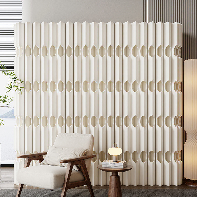 Paper Screen Partition Wall Folding Organ Paper Wall Living Room Live ...