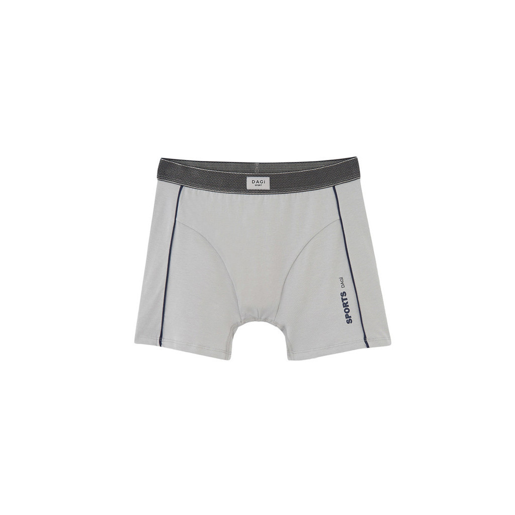 Dagi - Grey Boxer, Slim Fit, Elastic Waistband, Black Ribbed, Underwear ...