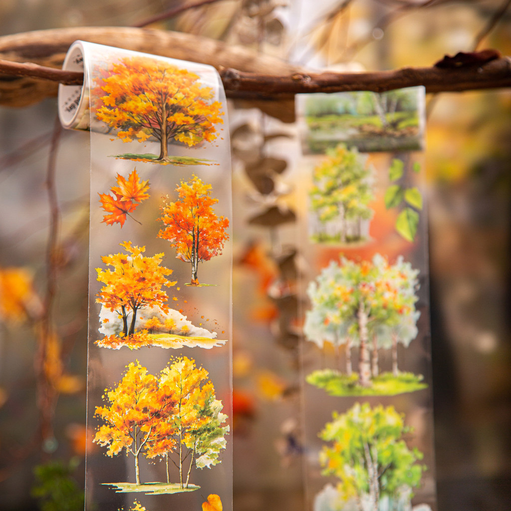 Washi Tape Set Autumn Forest Natural Washi Tapes for Journaling Planner