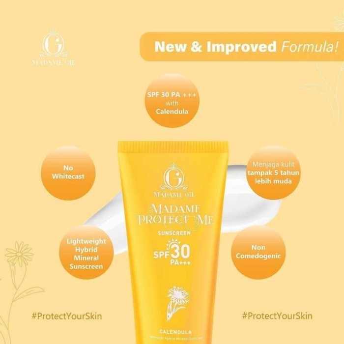 Madame Gie Sunscreen SPF 30 PA +++ With Calendula -Tinted Sun SPF 50 PA ++++ / Merah Jingga Official - Gambar 2