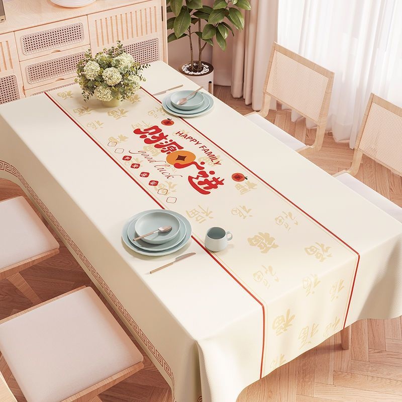 PVC rectangle tablecloth waterproof anti-scald high quality coffee ...