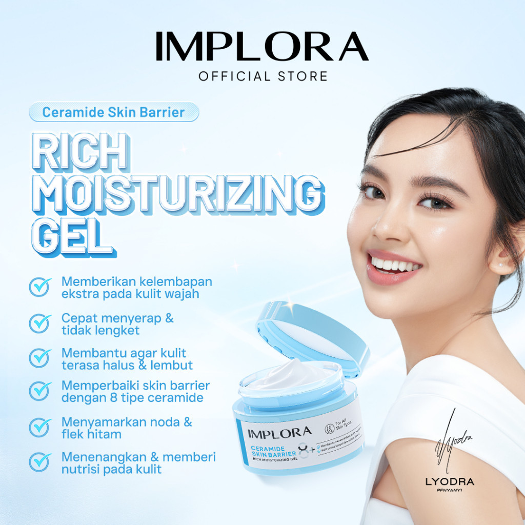 Implora Ceramide Skin Barrier Rich Moisturizing Gel / Merah Jingga Official - Gambar 2