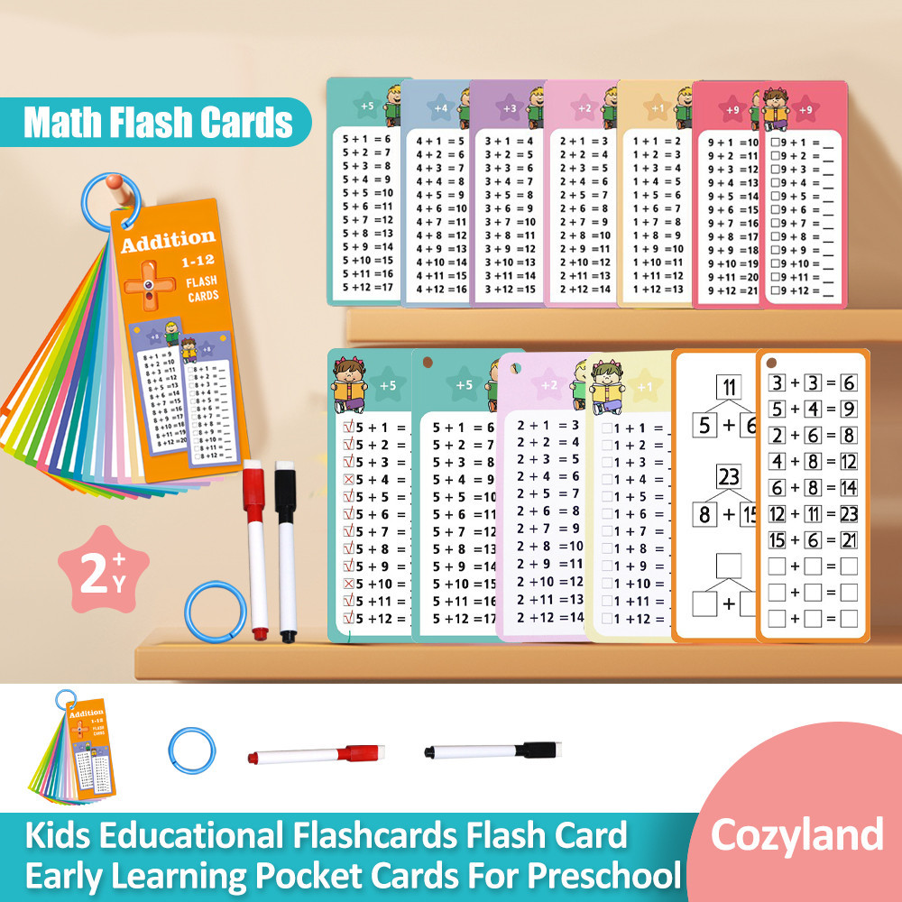 Cozyland Math Flash Cards Addition Flash Cards For Kids Math ...